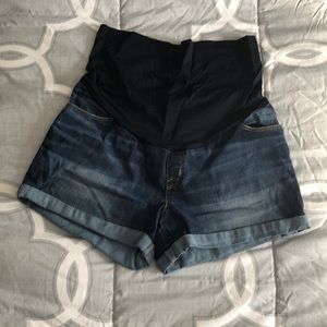 Maternity jean shorts